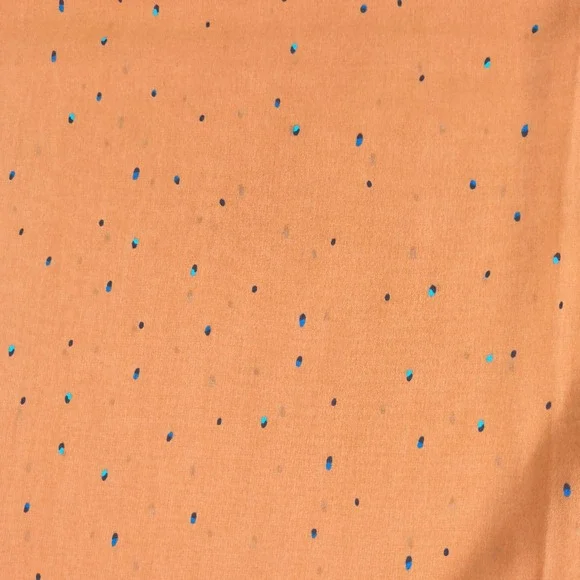 Cabi Orange Ruffle Neck Sleeveless Blouse Womens XS Polka Dot Tie Neck Top - Picture 2 of 9